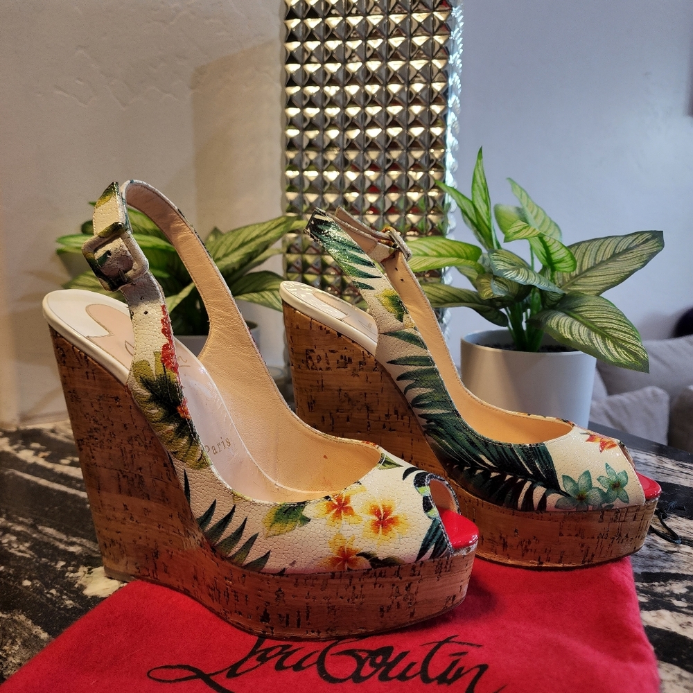 Christian Louboutin Hawaii Kawaii summer tropical wedges
